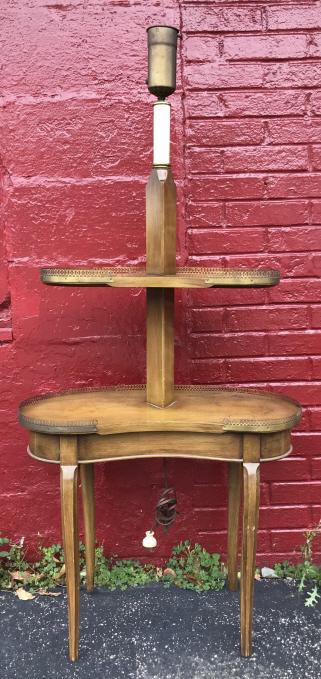 Antique French Style Kidney Shape Floor Lamp Shelf (1 of 2)