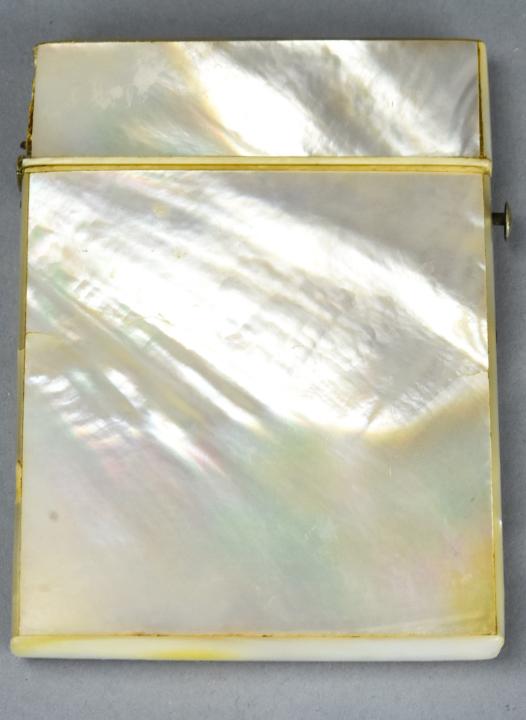 Antique 19th C Mother of Pearl Card Case (1 of 6)