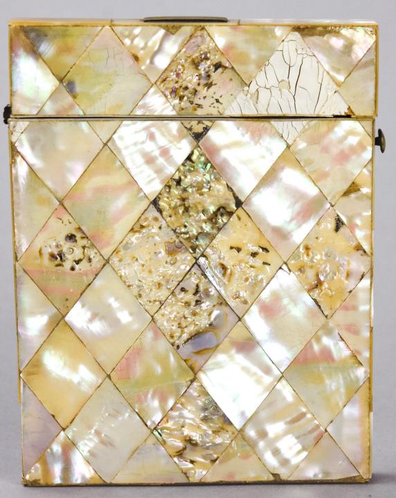 Antique 19th C Mother of Pearl Card Case (1 of 6)