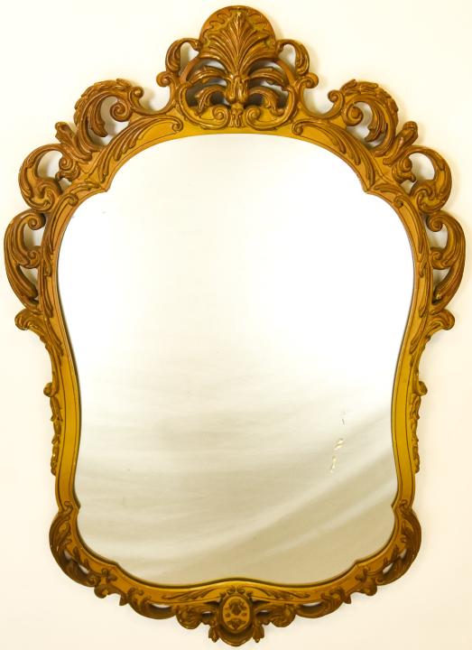 Vintage Carved Rococo Style Gilded Hall Mirror (1 of 9)