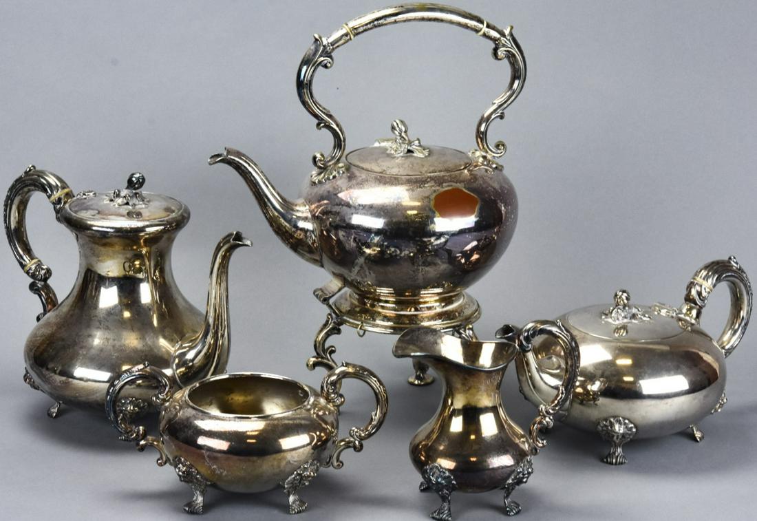 Art Noveau Style Silver Plate Tea and Coffee Set (1 of 8)
