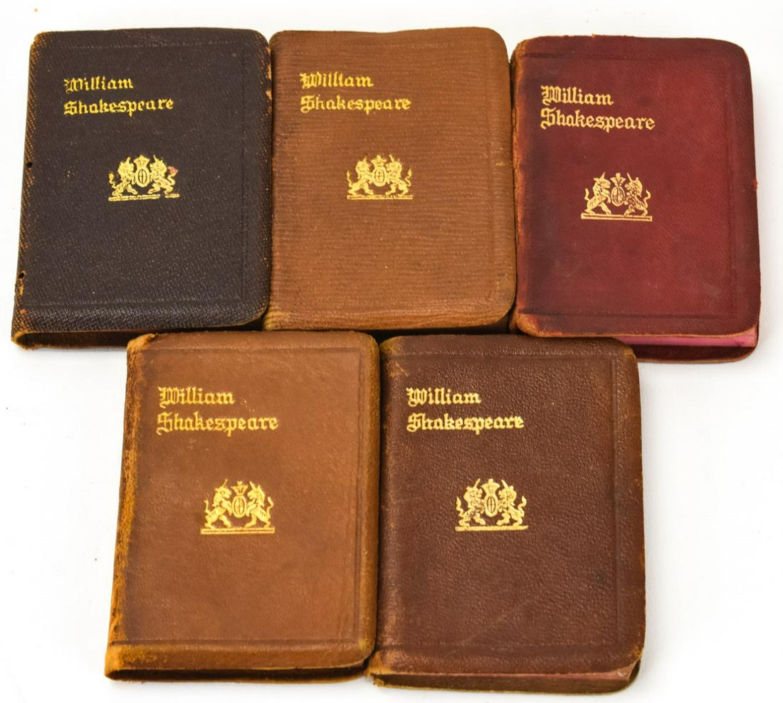 5 Miniature Leather Bound Shakespeare Books (1 of 8)