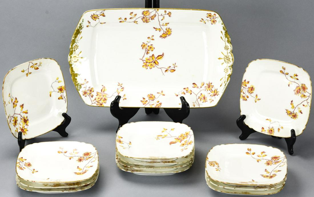 Antique Limoges Porcelain Platter 12 Lunch Plates (1 of 9)