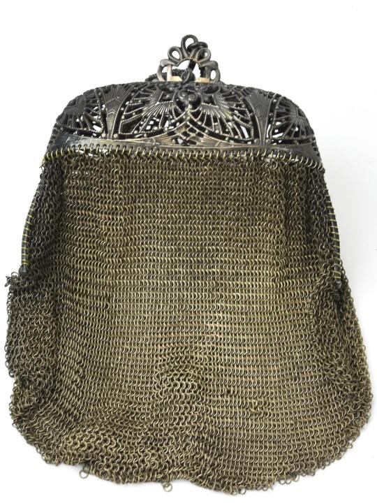 Antique Continental Silver Mesh Handbag / Purse (1 of 7)