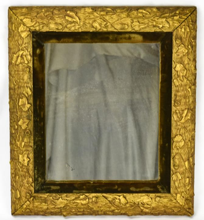Antique 19th C Faux Bois Gilt Wood Wall Mirror (1 of 7)
