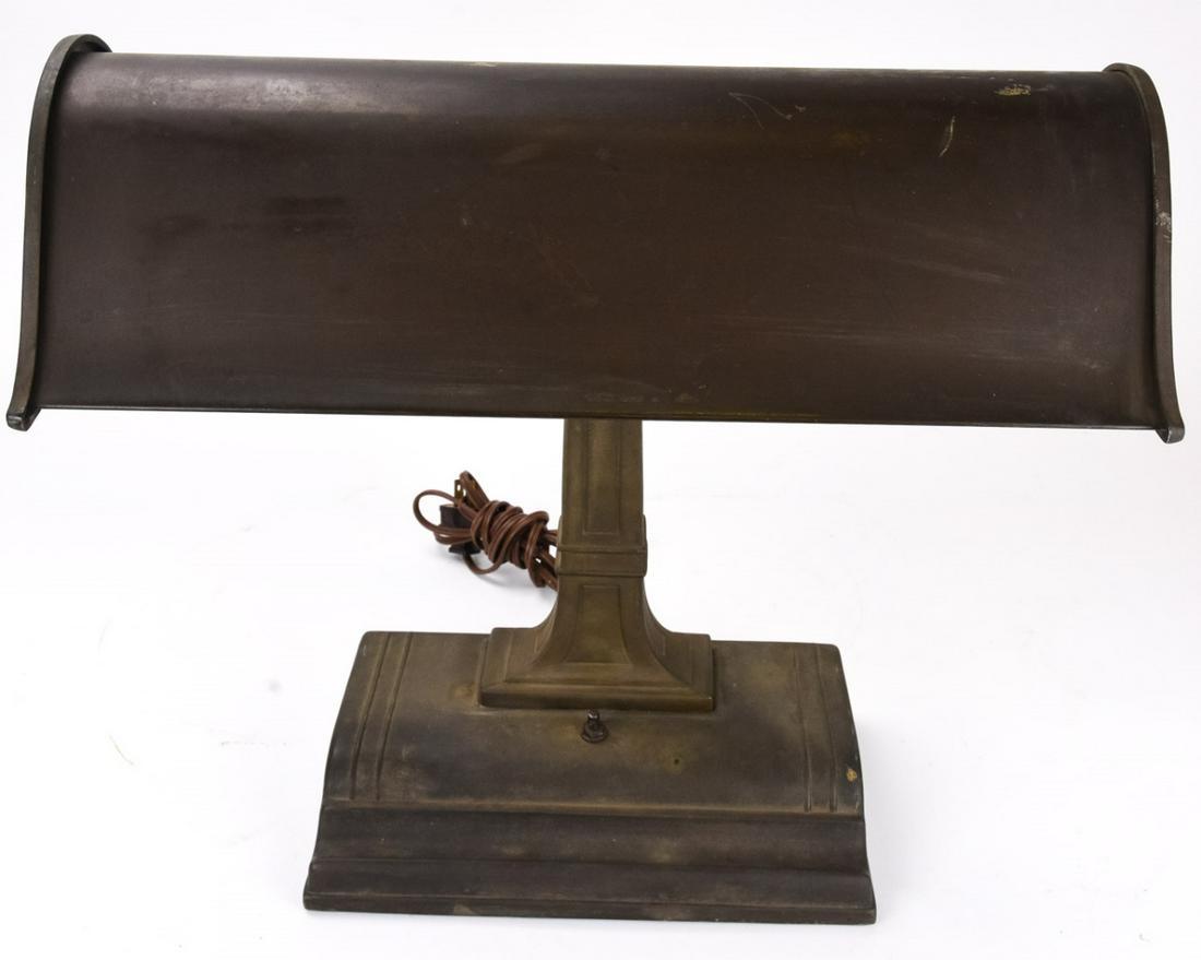 Antique Art Nouveau Bronze Library Desk Lamp (1 of 6)