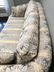 Contemporary Upholstered Love Seat Gold + Grey - 3