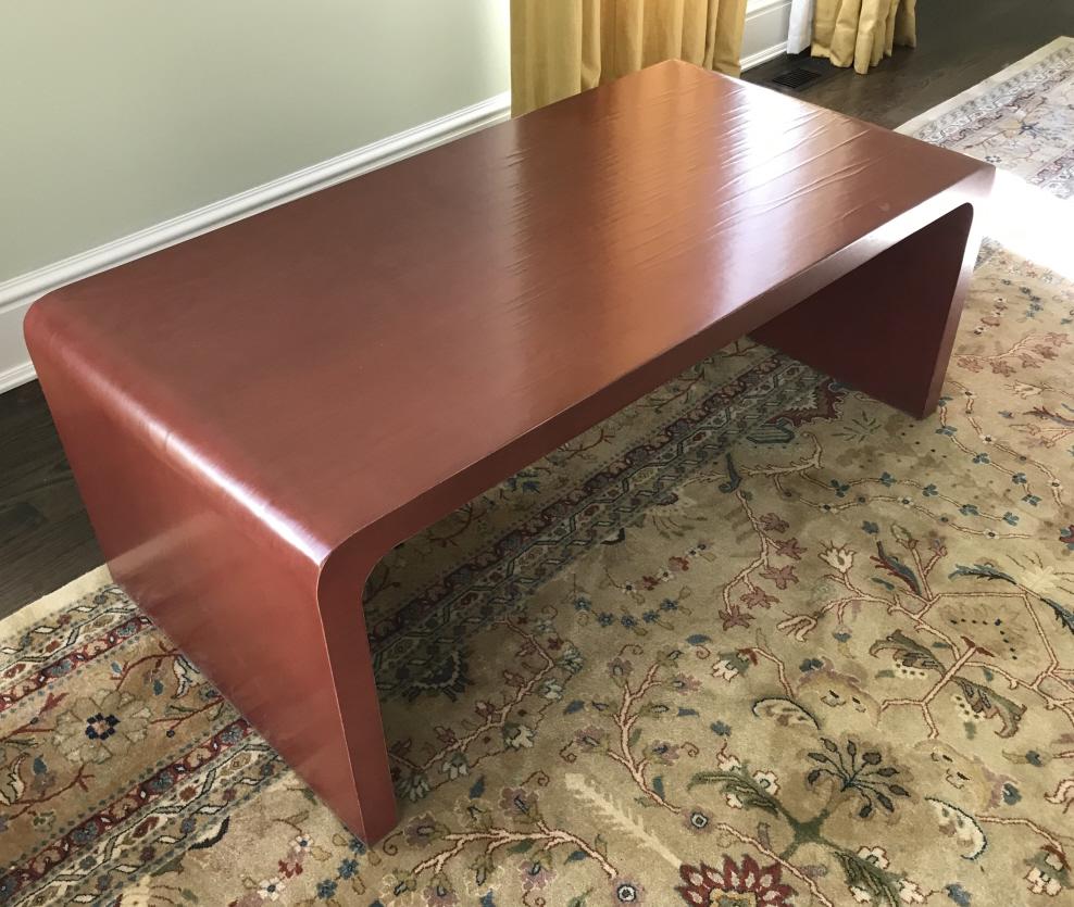 Contemporary Lacquer Parsons Style Coffee Table (1 of 3)