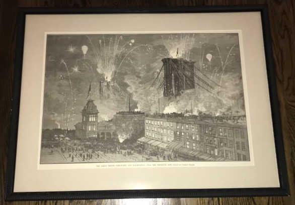 Vintage Framed Print Titled "The Great Bridge" (1 of 2)