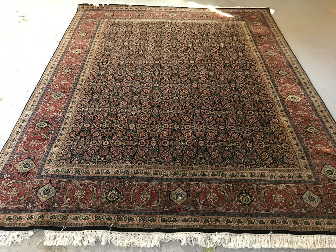 Hand Knotted Wool Persian Style Carpet W Fringe (1 of 4)