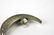 Antique 19th C Sterling Paste Crescent Moon Brooch - 2