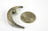 Antique 19th C Sterling Paste Crescent Moon Brooch - 4