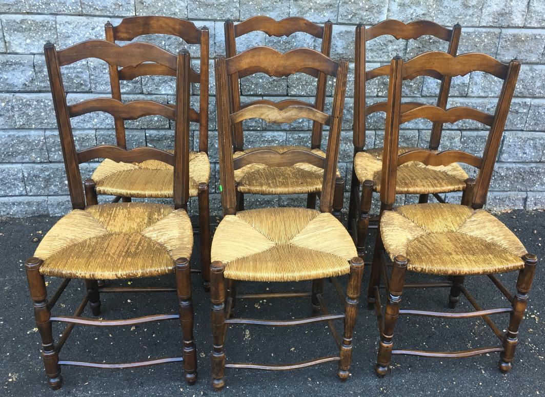 6 Country Style Ladder Back Dining Chairs (1 of 5)