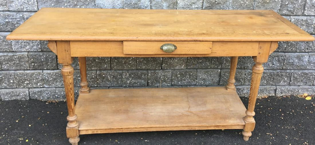 Country Style Pine Console Table / Farm Table (1 of 6)