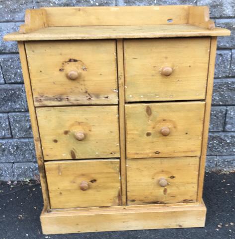 Country Style Pine 6 Drawer Cabinet / Chest (1 of 8)