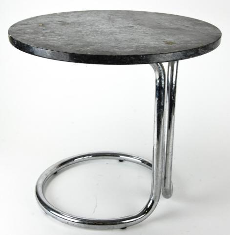 Mid Century Chrome & Marble Top Side Table (1 of 5)