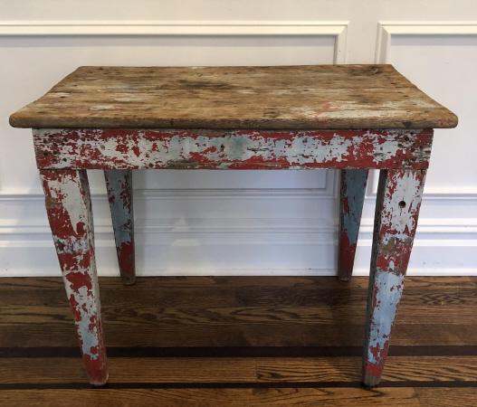 Artisan Made Pine Painted Rustic Red Coffee Table (1 of 5)
