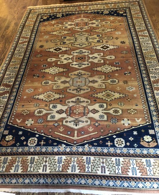 Vintage Wool Navajo Style Area Carpet (1 of 4)