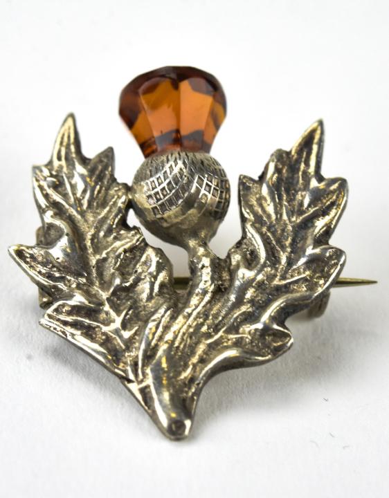 Estate Sterling Silver Scottish Thistle Brooch (1 of 5)
