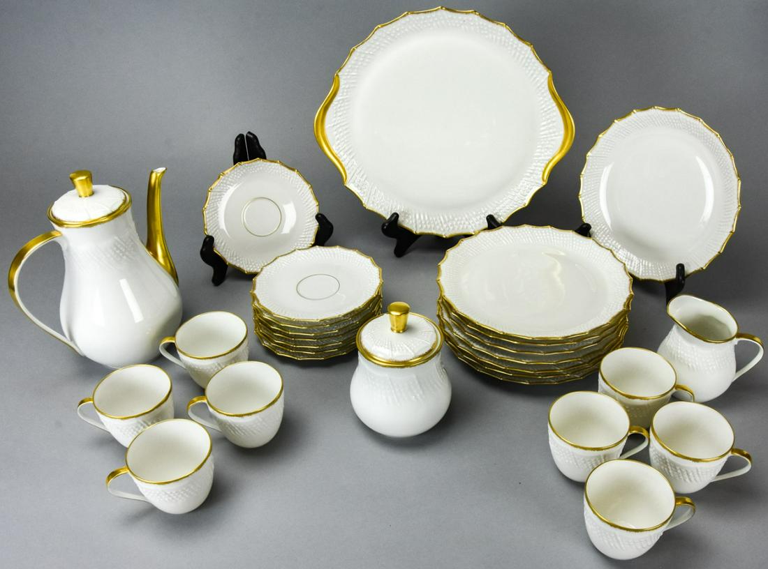 Limoges France White & Gilt Porcelain Tea Set (1 of 5)