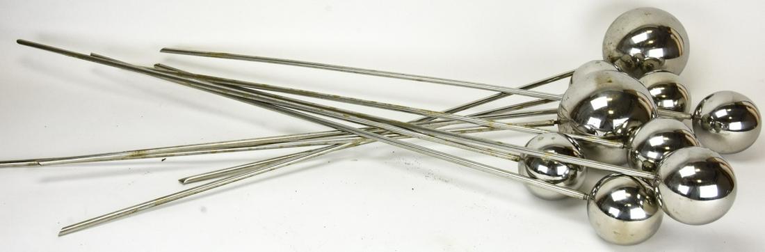 9 Stainless Steel Gazing Ball Mirror Garden Stakes (1 of 5)