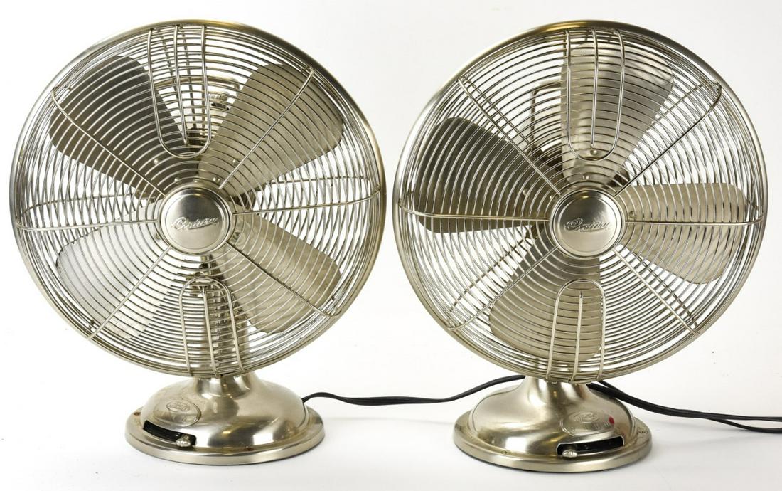 Pair Hunter Century Vintage Style Chrome Fans (1 of 5)
