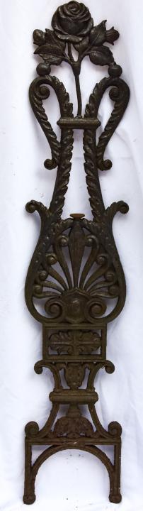 Antique Iron Gate Decorative Element Rose Motif (1 of 5)