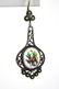 Pair Silver Filigree Hand Painted Enamel Earrings - 3