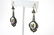 Pair Silver Filigree Hand Painted Enamel Earrings - 4
