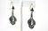 Pair Silver Filigree Hand Painted Enamel Earrings - 5
