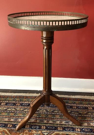 Antique Sheraton Marble Top Table Brass Gallery (1 of 3)