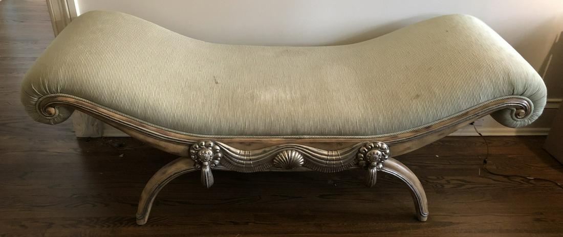 Custom Upholstered Neoclassical Style Bench (1 of 7)