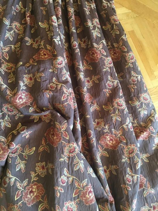 2 Floral Motif Custom Drapery Panels (1 of 5)