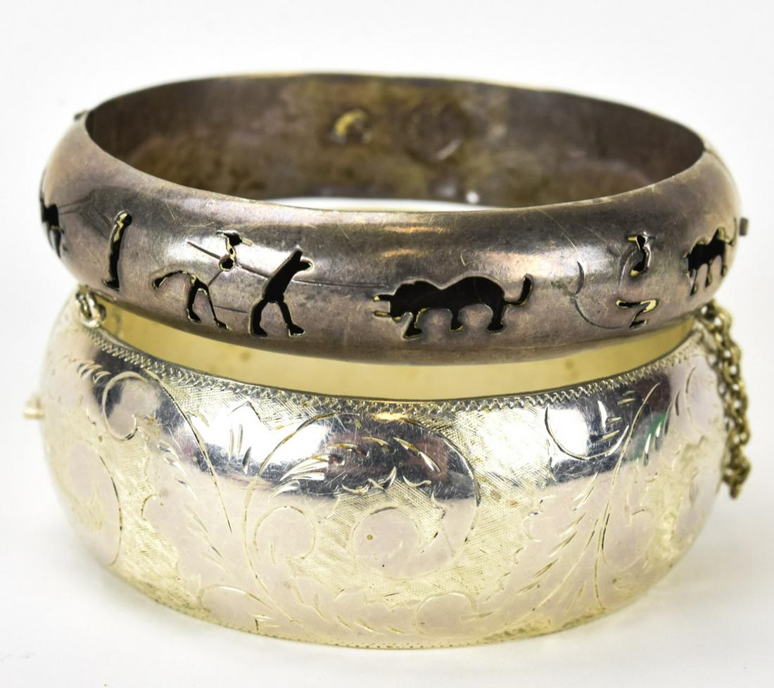 2 Sterling Silver Bangle Bracelets (1 of 7)