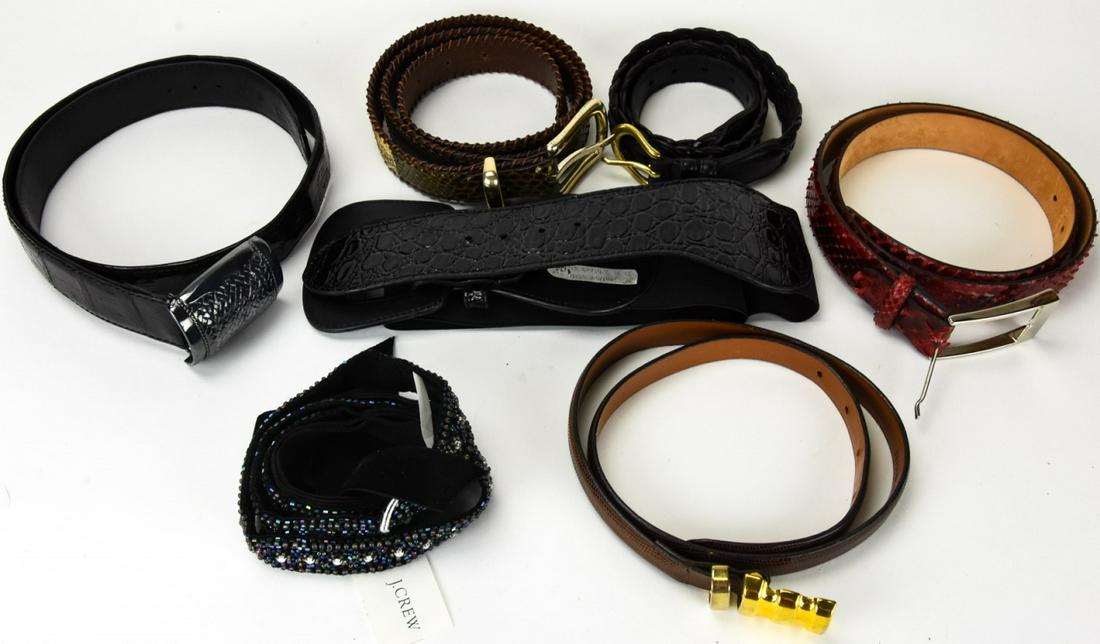 Lot Designer Ladies Belts Including Exotic Skins (1 of 6)