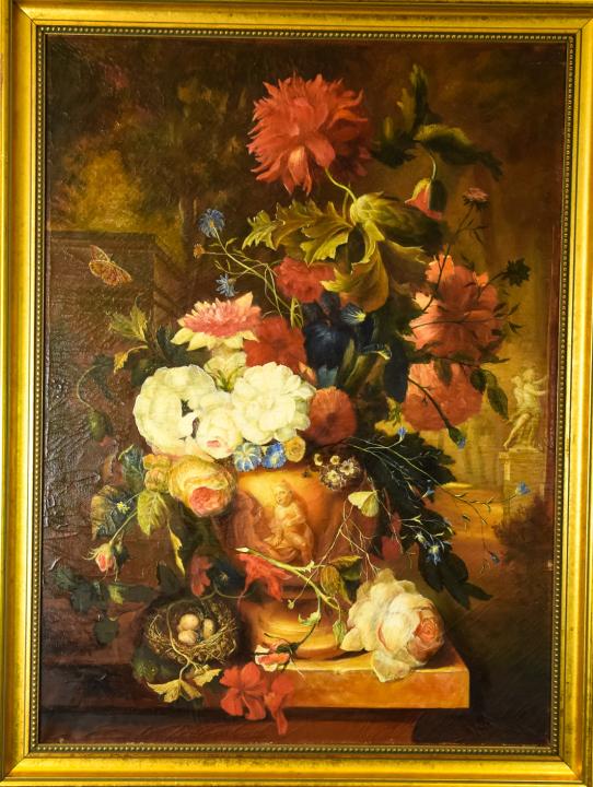 Old Master Style Floral Still Life Oil Painting (1 of 5)