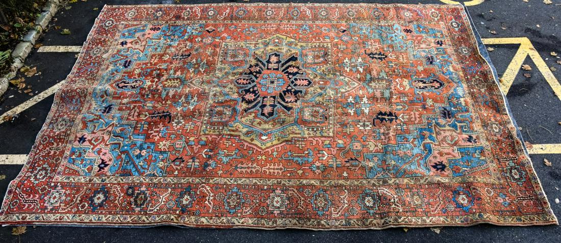 Large Hand Knotted Wool Turkish Sindirgi Carpet (1 of 5)