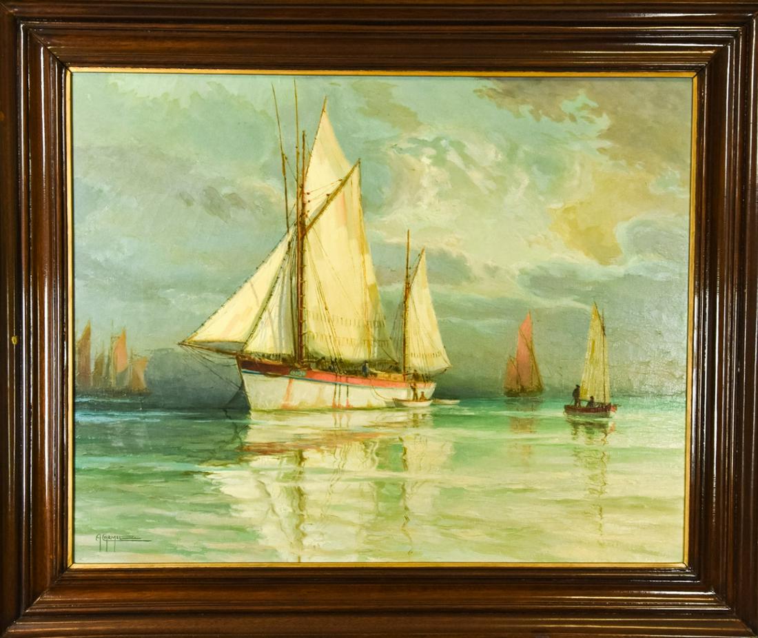 A Carmelo Sailboat Oil Painting (1 of 5)