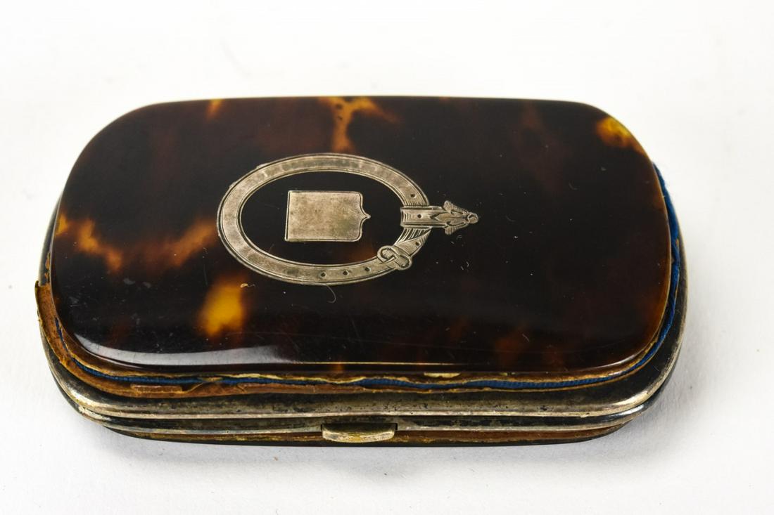 Antique 19th C Inlaid Silver & Silk Change Purse (1 of 5)