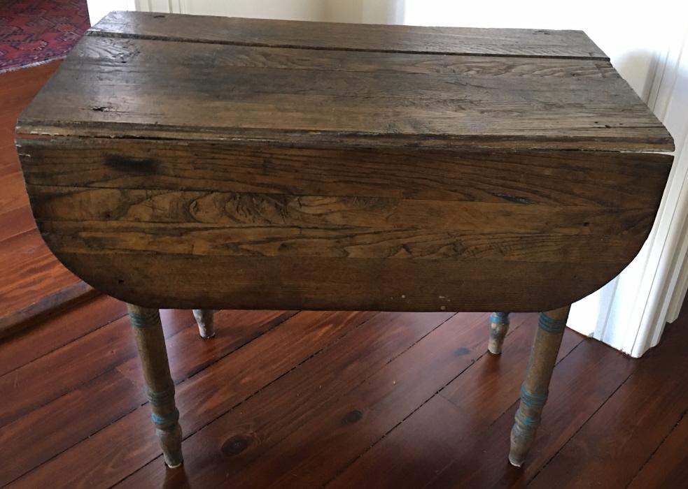 Antique Plank Construction Drop Leaf Table (1 of 4)