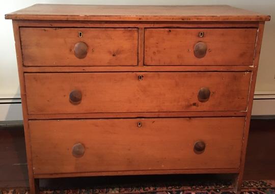 Country Style Rustic Pine 4 Drawer Dresser Bureau (1 of 4)