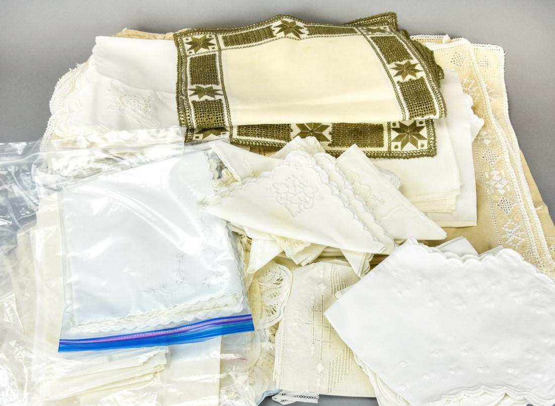 Collection of Antique & Vintage Table Linens: Collection of Antique & Vintage Table Linens
