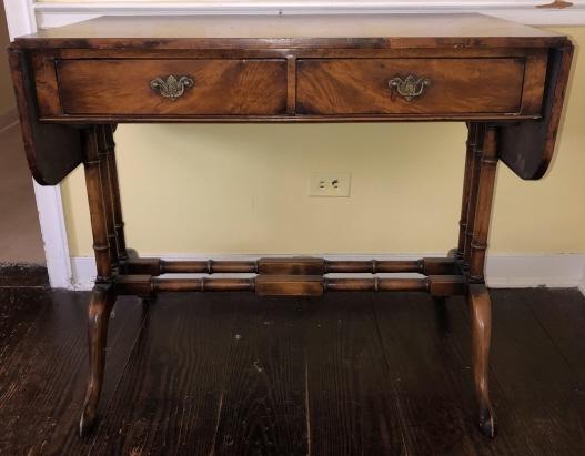 Antique Regency Drop Leaf Faux Bamboo Table (1 of 9)