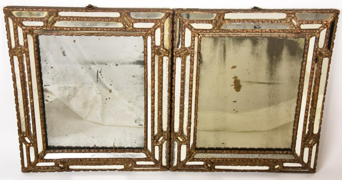 Pair Antique Georgian Carved Mirrors (1 of 6)