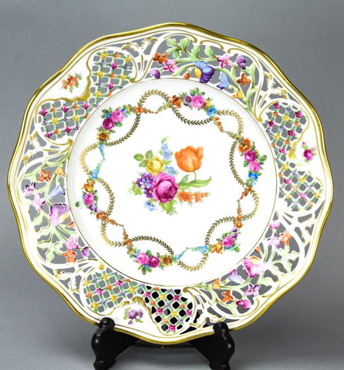 Antique Dresden Rose Schumann Bavaria Serving Item (1 of 6)