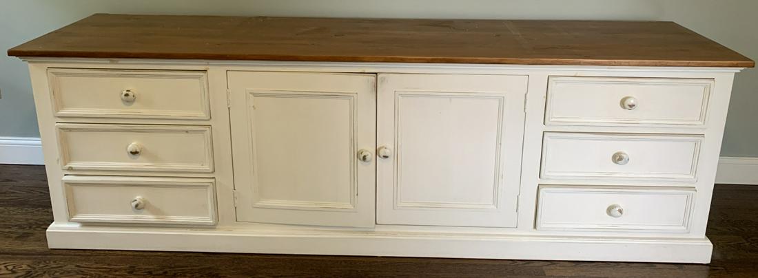 Country Style Rustic Painted Sideboard Console (1 of 5)