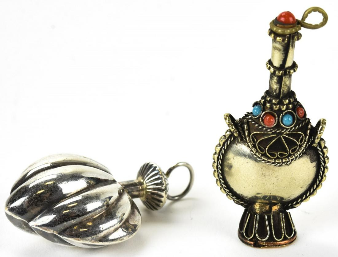 Sterling & Silver Plate Perfume Necklace Pendants (1 of 5)