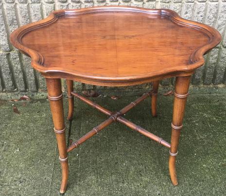 Regency Style Faux Bamboo Side Table (1 of 3)