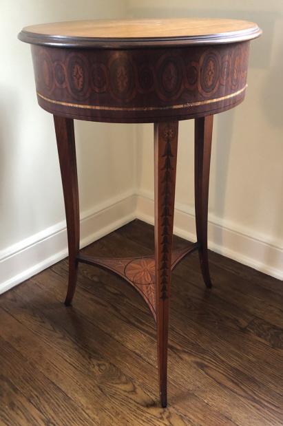 Empire Side Table with Satin Wood Marquetry (1 of 4)