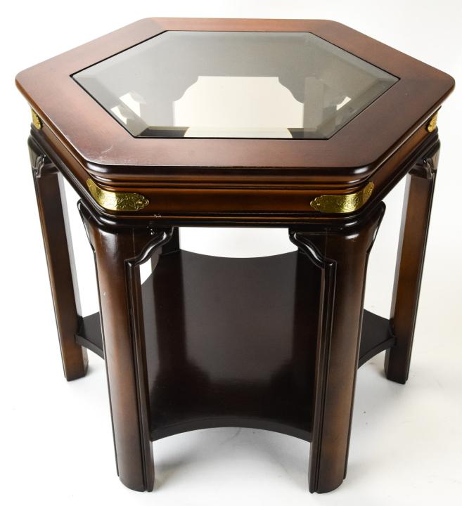 Chinese Hand Carved Hardwood End Table (1 of 5)